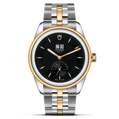 Tudor Glamour Double Date M57103-0002 Steel Gold Complication Watch New