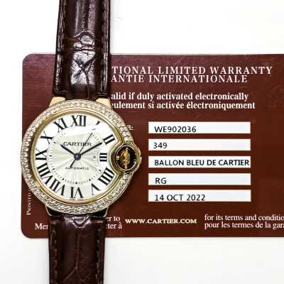 Cartier Ballon Bleu WE902036 Rose Gold Parisian Elegance Excellent Condition