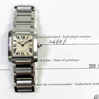 Cartier Tank Française W51011Q3 Steel Distinguished Sophistication Timepiece New