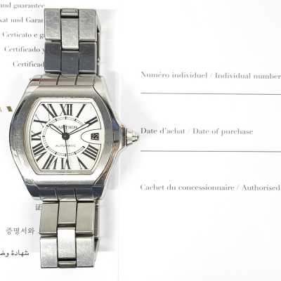Cartier Roadster Large steel watch W6206017 