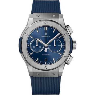 Hublot Classic Fusion Chrono 541.NX.7170.RX Titanium Contemporary Blue New Condition