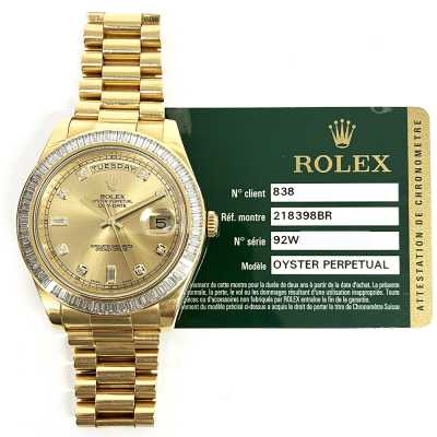 Day-Date II 41mm Diamond Bezel Yellow Gold