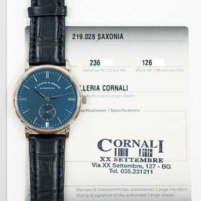 A. Lange & Söhne Saxonia 219.028 White Gold Manual Winding Excellent Condition
