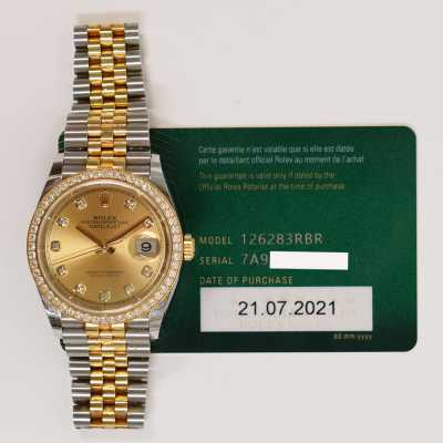 Datejust 36mm Diamond Bezel Steel and Yellow Gold