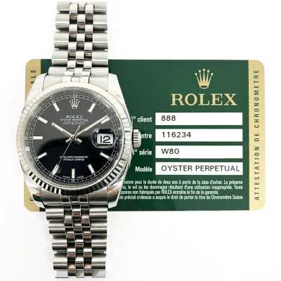 Rolex Datejust 36mm Steel and White Gold Ref. 116234