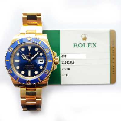 Submariner Date 40mm Blue Ceramic Bezel Yellow Gold