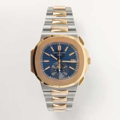 Nautilus Flyback Chronograph 40.5mm Stainless Steel and Rose Gold Self-Winding