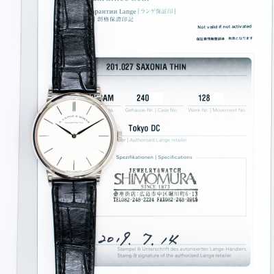 A Lange Sohne Saxonia 201.027 White Gold Manual German Enhancement Preowned