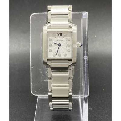 Cartier Tank Française WE110006 Steel Precious Stones Excellent Condition