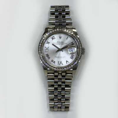 Datejust 36mm Diamond Bezel Steel and White Gold