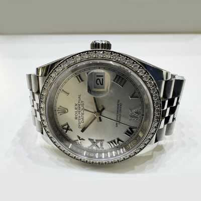 Datejust 36mm Diamond Bezel Steel and White Gold