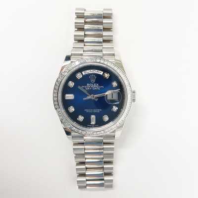 Day-Date President 36mm Platinum Baguette Diamond Bezel