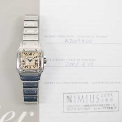 Cartier Santos Galbée Steel Ladies Automatic Contemporary Design Excellent Condition