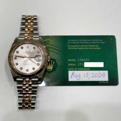 Rolex Datejust 41 126331 Everose Rolesor sundust diamond Jubilee Calibre 3235 preowned