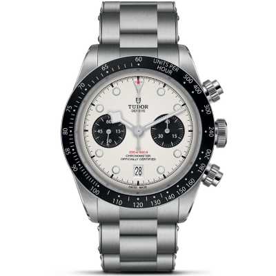 Tudor Black Bay Chrono M79360N-0002 Steel White Panda Watch New