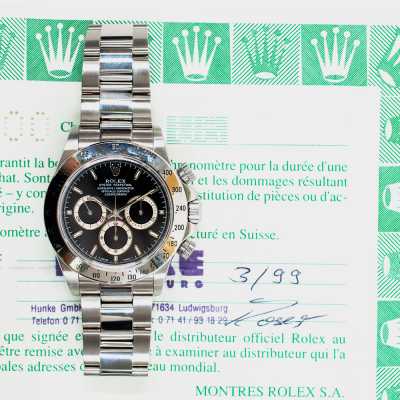 Rolex Daytona reference 16520 steel Zenith movement chronograph with white subdials pre-owned