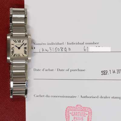 Cartier Tank Francaise W51008Q3 25mm steel silver Roman Calibre 057 preowned