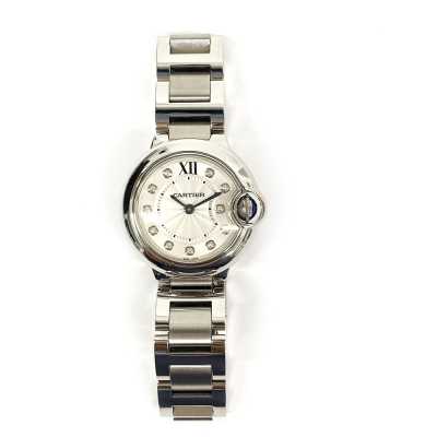 Cartier Ballon Bleu 28mm steel watch WE902073 