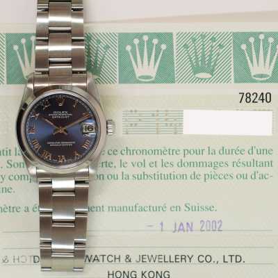 Rolex Datejust 31 78240 31mm steel blue Roman Oyster Calibre 2135 preowned
