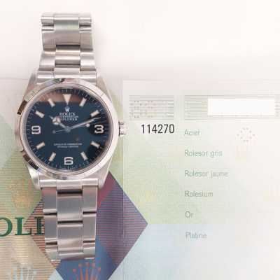 Rolex Explorer 114270 36mm steel black dial 3-6-9 Arabic five-digit Parachrom preowned