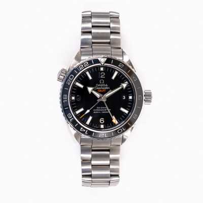 Omega Seamaster Planet Ocean 232.30.44.22.01.001 43.5mm steel black dial orange accents dive preowned