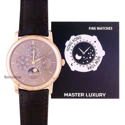 Jules Audemars 41mm Perpetual Calendar Brown Dial Rose Gold 