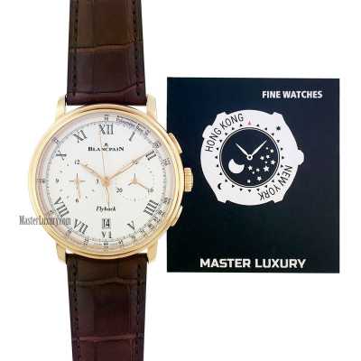 Villeret 43.6mm Flyback Chronograph Pulsometer White Dial Rose Gold