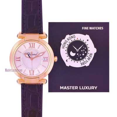 Imperiale 36mm Silver Roman Dial Rose Gold