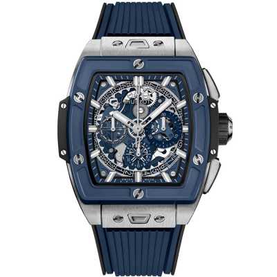 Spirit of Big Bang 42mm Skeleton Dial Blue Ceramic Bezel Titanium