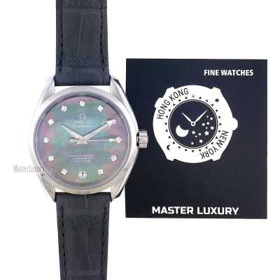 Seamaster Aqua Terra 39mm Black Mother of Pearl Diamond Dial Stainless Steel