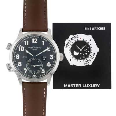 Complications 42mm Pilot Travel Time Blue Dial White Gold