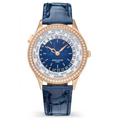Complications World Time Ladies New York Limited Edition 75pcs Diamond Bezel Rose Gold