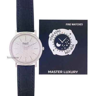 Altiplano Pave Diamond Dial Diamond Bezel White Gold