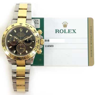 Cosmograph Daytona 40mm Chronograph Black Dial Stainless Steel and Yellow Gold