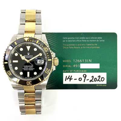 Submariner Date 41mm Black Dial Black Ceramic Bezel Stainless Steel and Yellow Gold