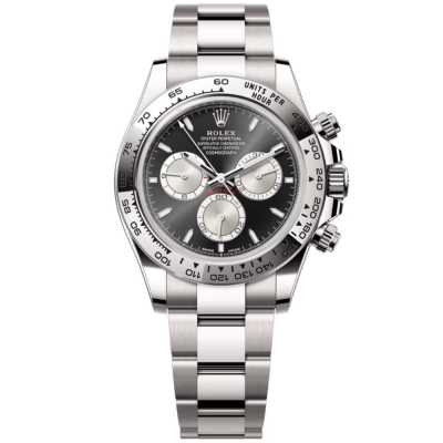 Cosmograph Daytona 40mm Chronograph Black Dial White Gold