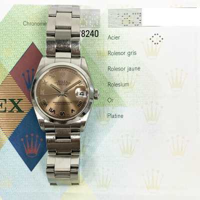 Datejust 31mm Pink Roman Dial Domed Bezel Oyster Bracelet Stainless Steel
