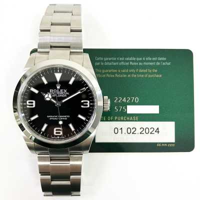Explorer 40mm Black Dial Domed Bezel Stainless Steel