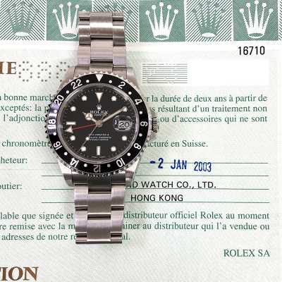 GMT-Master II 40mm Black Dial Black Bezel Stainless Steel