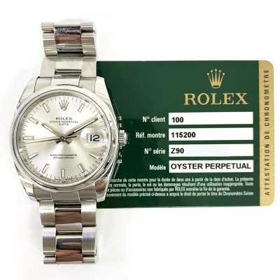 Oyster Perpetual Date 34mm Silver Dial Stainless Steel