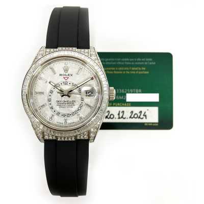 Sky-Dweller 42mm Meteorite Dial White Gold Diamond