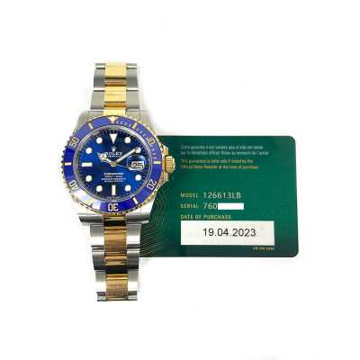 Submariner Date 41mm Blue Dial Blue Ceramic Bezel Stainless Steel and Yellow Gold
