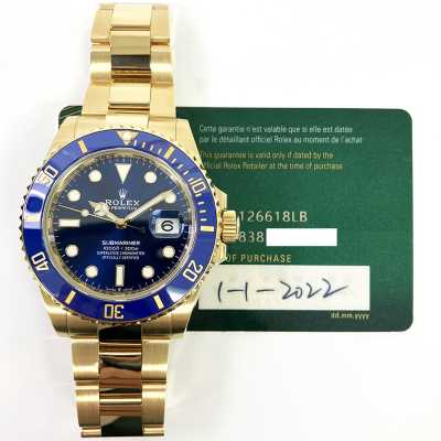 Submariner Date 41mm Blue Dial Blue Ceramic Bezel Yellow Gold