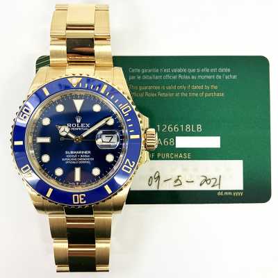 Submariner Date 41mm Blue Dial Blue Ceramic Bezel Yellow Gold