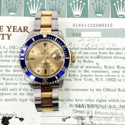 Submariner Date 40mm Champagne Diamond Dial 