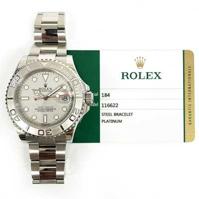 Yacht-Master 40mm Automatic Platinum Dial Stainless Steel and Platinum