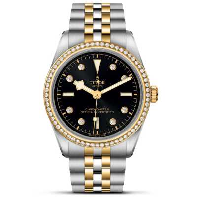 Black Bay 36mm Black Diamond Dial Diamond Bezel Stainless Steel and Yellow Gold