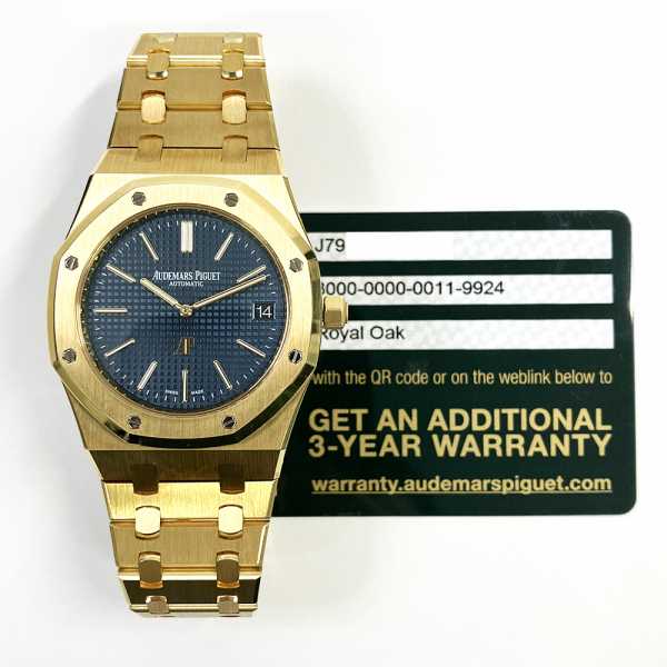 AP Royal Oak 39mm Yellow Gold Blue Jumbo
