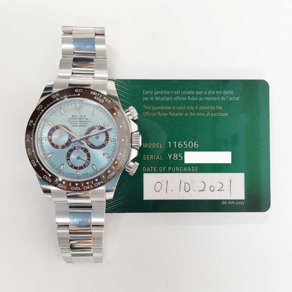 ペロ品 Rolex Daytona Platinum 116506 | Stock 61058 | SwissWatchExpo