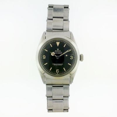 Vintage Explorer “Exclamation Dot!” 36 mm Black Dial Stainless Steel - Year 1963